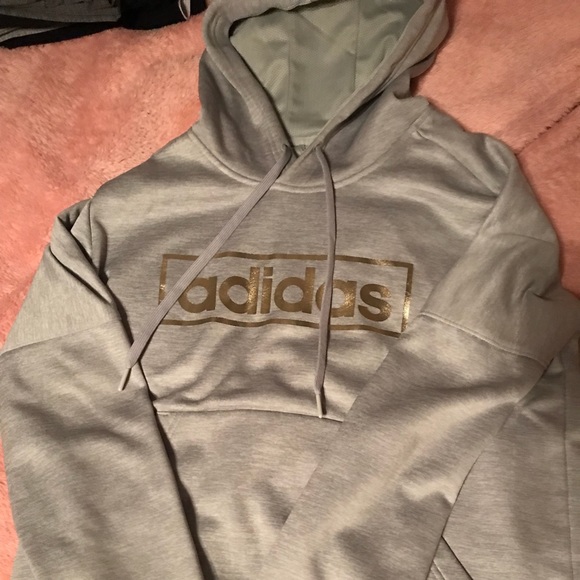 grey and gold adidas jacket